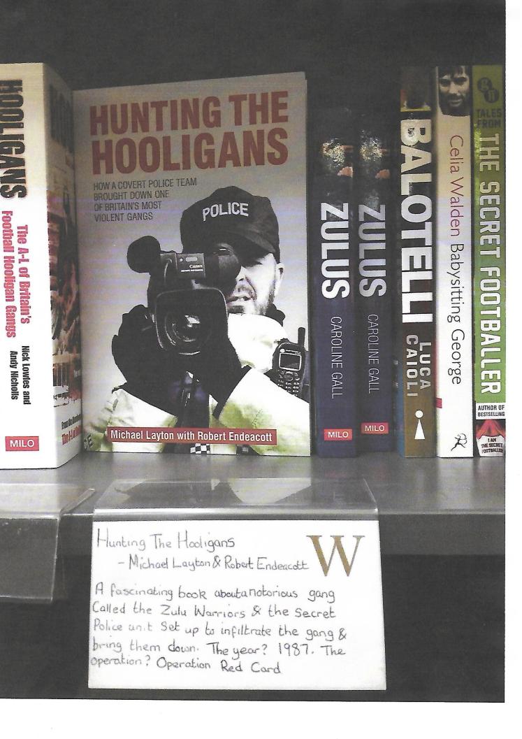 Hunting The Hooligans - Waterstone Bookshelf